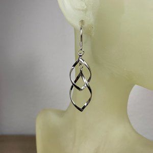 NEW Sterling Silver (not plated) Intertwined Loops Earrings